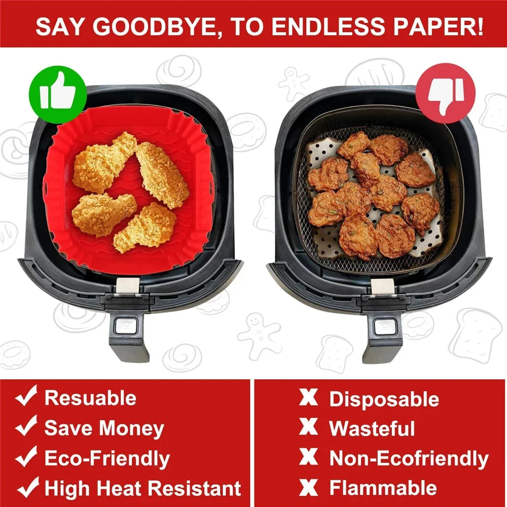 Reusable Silicone  Airfryer And Oven Pan Liner